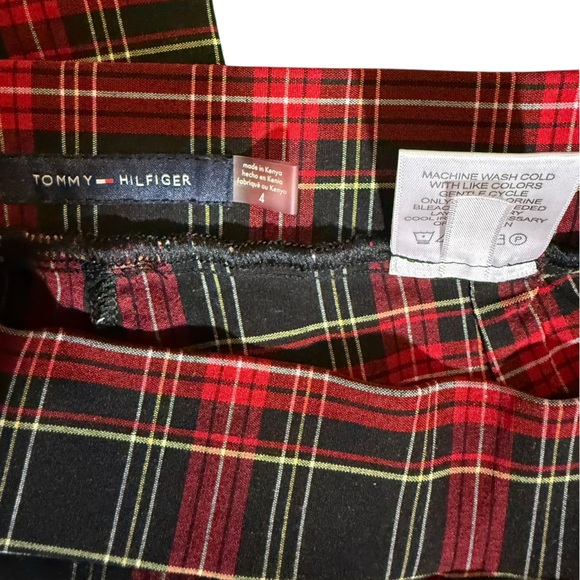 Tommy Hilfiger Red and Black Plaid Trousers - Picture 4 of 6